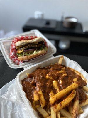 Double Cheeseburger and Chili Cheese Fries - 3/5 - Nothing special but hits the spot