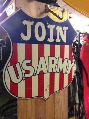 1940s Army Rail Service Recruiting Sign