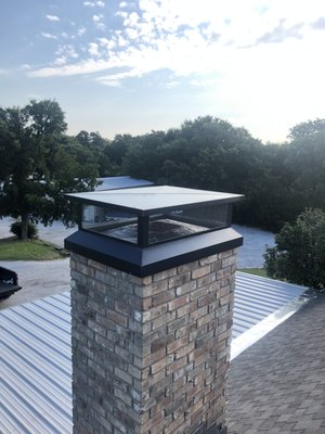 Installation of new chimney cap.