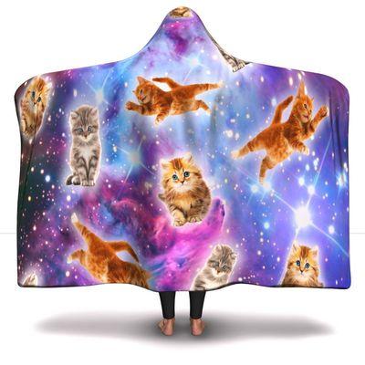 KandyPack Galaxy Cat Hooded Blanket