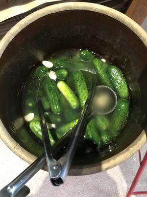 A pickle barrel at Stachowski's