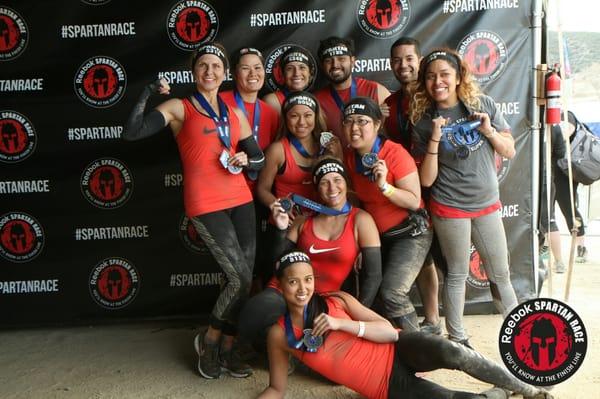 Us in the Spartan race. Go Gr8 Body Fitness