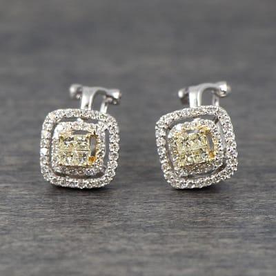 Natural Yellow Diamond Ears