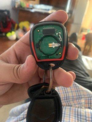 Broken key fob