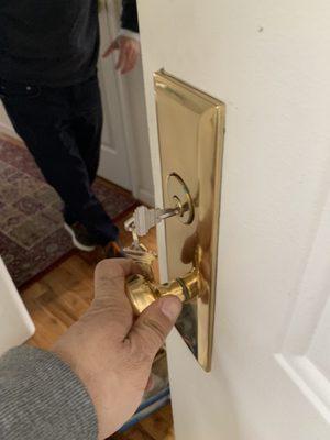 Mortise lock change