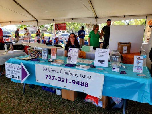 Dr. Selsor at a community event