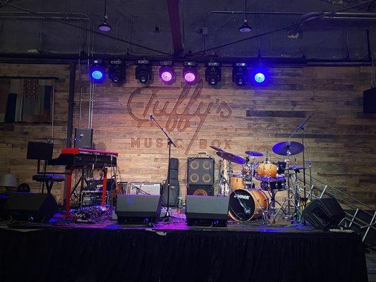 The stage for live music.