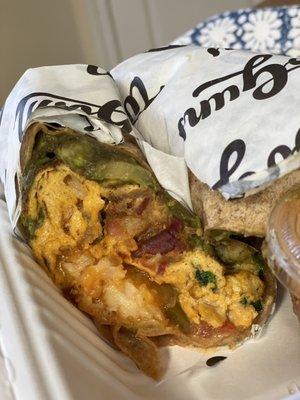 Loaded, yes LOADED breakfast burrito