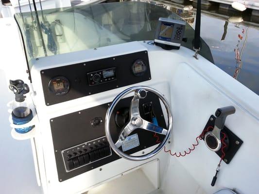 Hydrolic steering, GPS and XM radio are standard