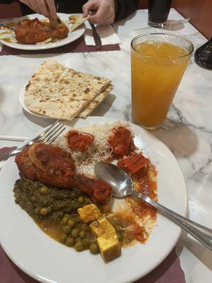 Plate from the lunch buffet