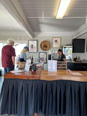 Inside reception area