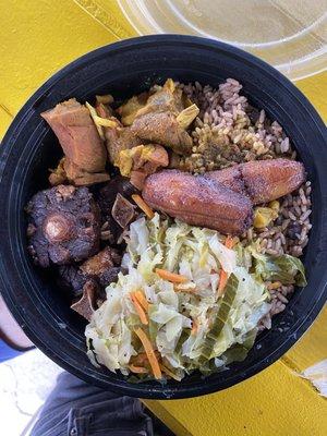 Curry Goat, Oxtail Combo