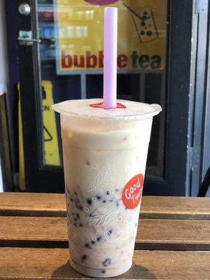 The Fresh Milk Taro is different, with real taro! Got mine with soy milk & red bean. :) Always happy when they have non-dairy!