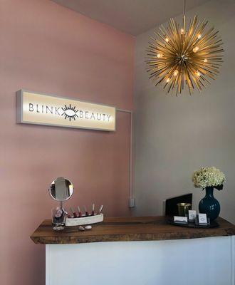 The lobby at Blink Beauty ATX.