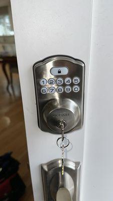 New install of a digital deadbolt