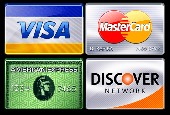 We accept all credit and debit cards.