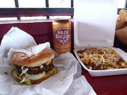 Burger, Beer & Fries.