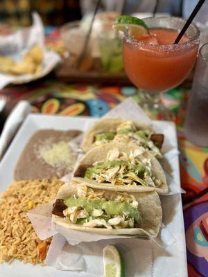 Baja Cali Tacos, Frozen Strawberry Margarita