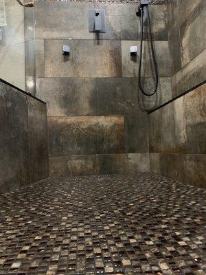 After - Hard Rock rebuilt the shower and did all tiling