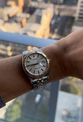 My vintage Rolex Thunderbird was beautifully restored by Kevork at Time-Tec