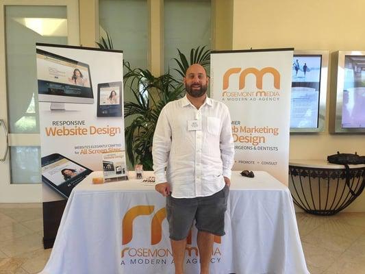 Keith manning our booth at an AACD event in Orange County.