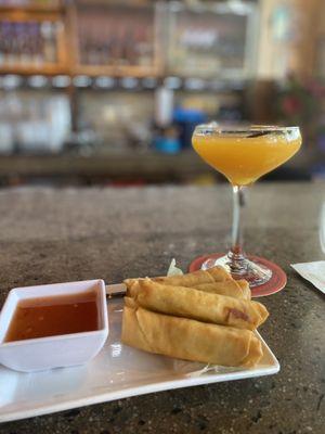 Mango Martini and Fried Spring Rolls Lunch