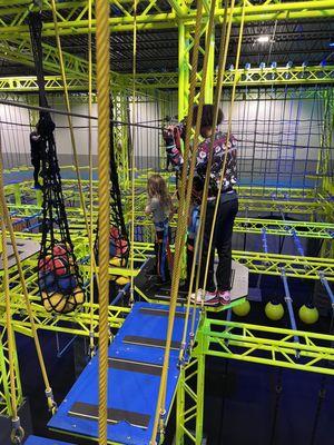 Kaiden and kids at high and go ropes