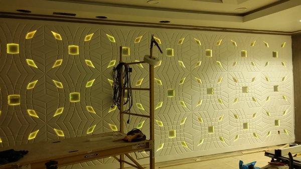 3D wall panel with RGB Led lights