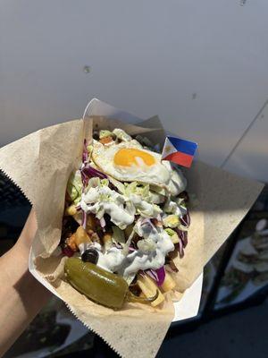 Loaded sisig fries