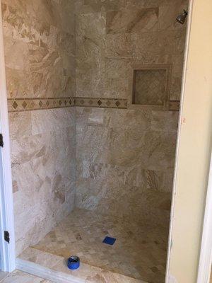 Shower of master bathroom after.