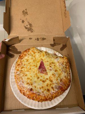 I asked for a pizza with ham and pineapple and this is what received. beware