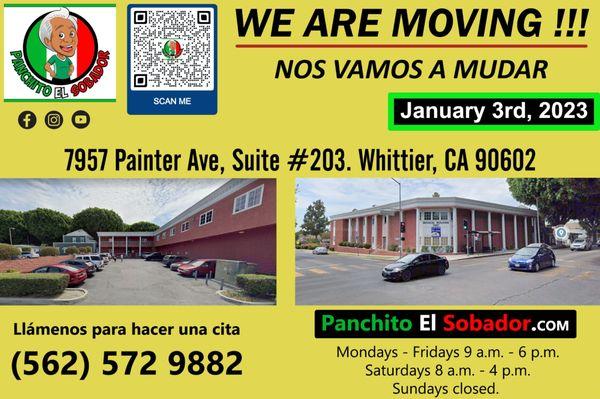 The La Habra, CA location is now closed. Starting on 01/03/2023. Call us to make appointment (562) 572 9882.