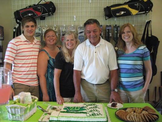 Thorpe Family celebrating another year of Duck Creek Golf Center!