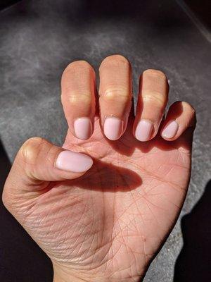 Gel mani by Cindy in OPI bubble bath