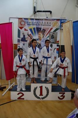 Some of the medal winners at the annual JKO tournament in January 2012.