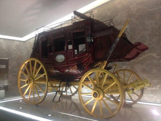 Wells Fargo stage coach in the lobby.  Pretty impressive.   Consulate on 34th floor.