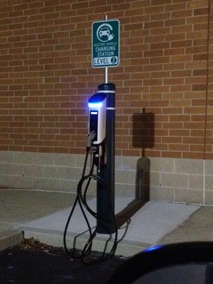 Electric Vehicle Charging Station - Level 2 - in parking lot