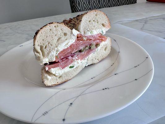 Bagels w/Fresh Sliced Nova & Cream Cheese