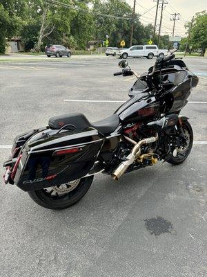 All work on my '24 CVO Road Glide ST, 2013 Fatboy and '24 Road Glide Standard, done at Pigg Pen Cycles.