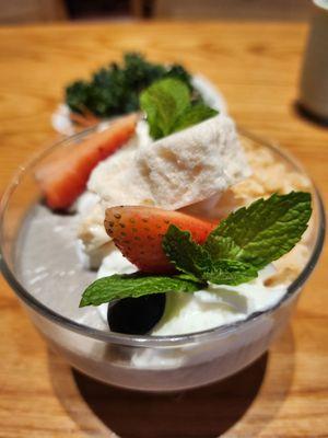 Black sesame Panna cotta