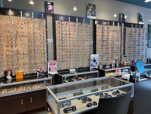 Eye glasses and sunglasses selection