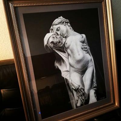 Gorgeous Drawing in a gorgeous frame.  Artist: Emma Escamilla Drawing : "Doncella Y Muerte" Frame: Frame by Frame