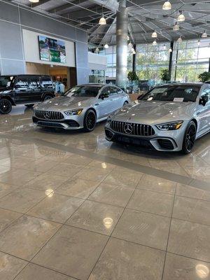 New models of Mercedes Benz cars in Pleasanton.