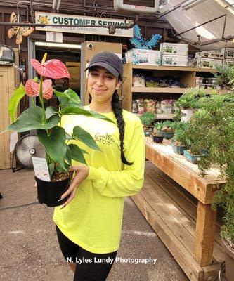 The beautiful worker Renita who helped pick out my plant