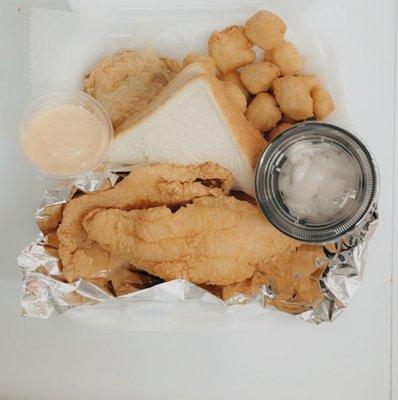 Catfish, Okra, & Fried Green Tomatoes