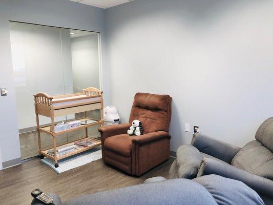 Baby changing room, and for pregnant mothers