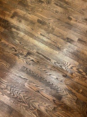 Refinished wood floors