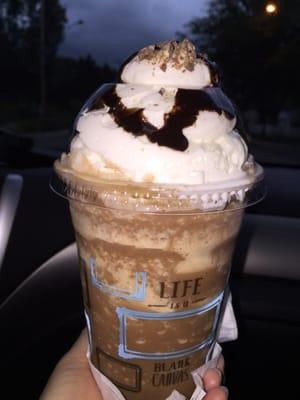 Blended turtle mocha.