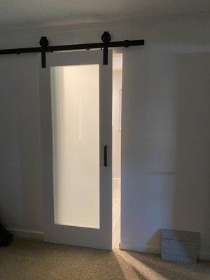 Barn door provided by Dolan's Lumber installed by Diablo View