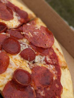 Hot honey pepperoni pizza